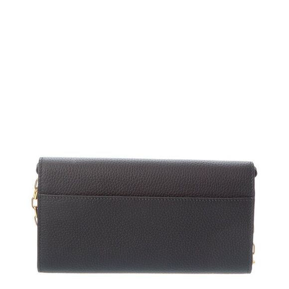 Burberry B Shield Leather Wallet On Chain, Black - Picture 2 of 4